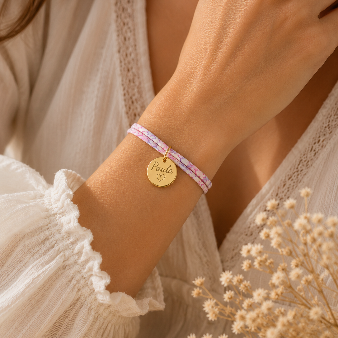 Annonce grossesse soeur - Bracelet future grande soeur – médaille gravée- Coffret cadeau