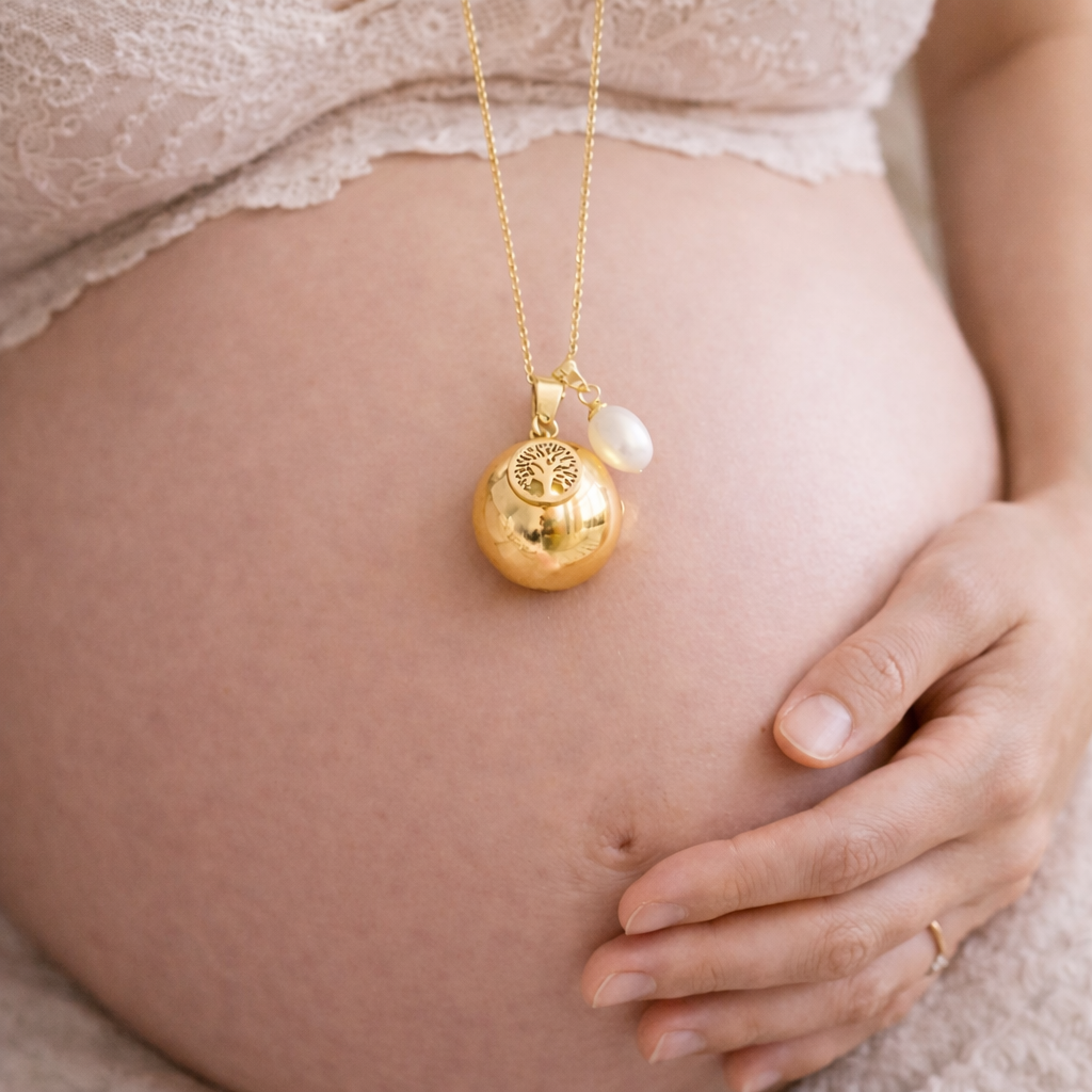 Bola de grossesse doré lisse breloque arbre de vie perle d'eau douce Bola de grossesse doré lisse breloque arbre de vie perle d'eau douce - Default Title | Creabibenval