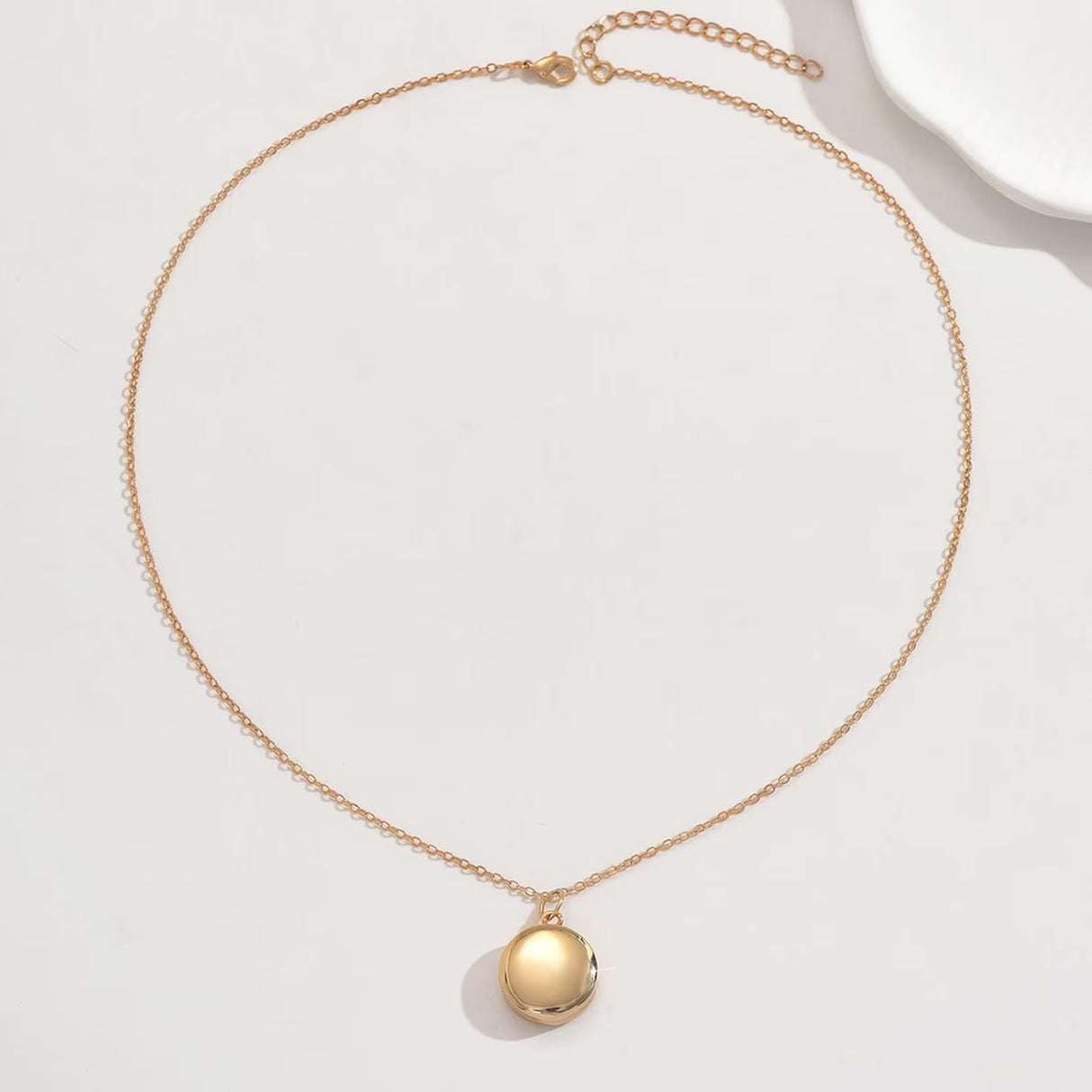 Collier photo personnalisé médaillon rond acier inoxydable