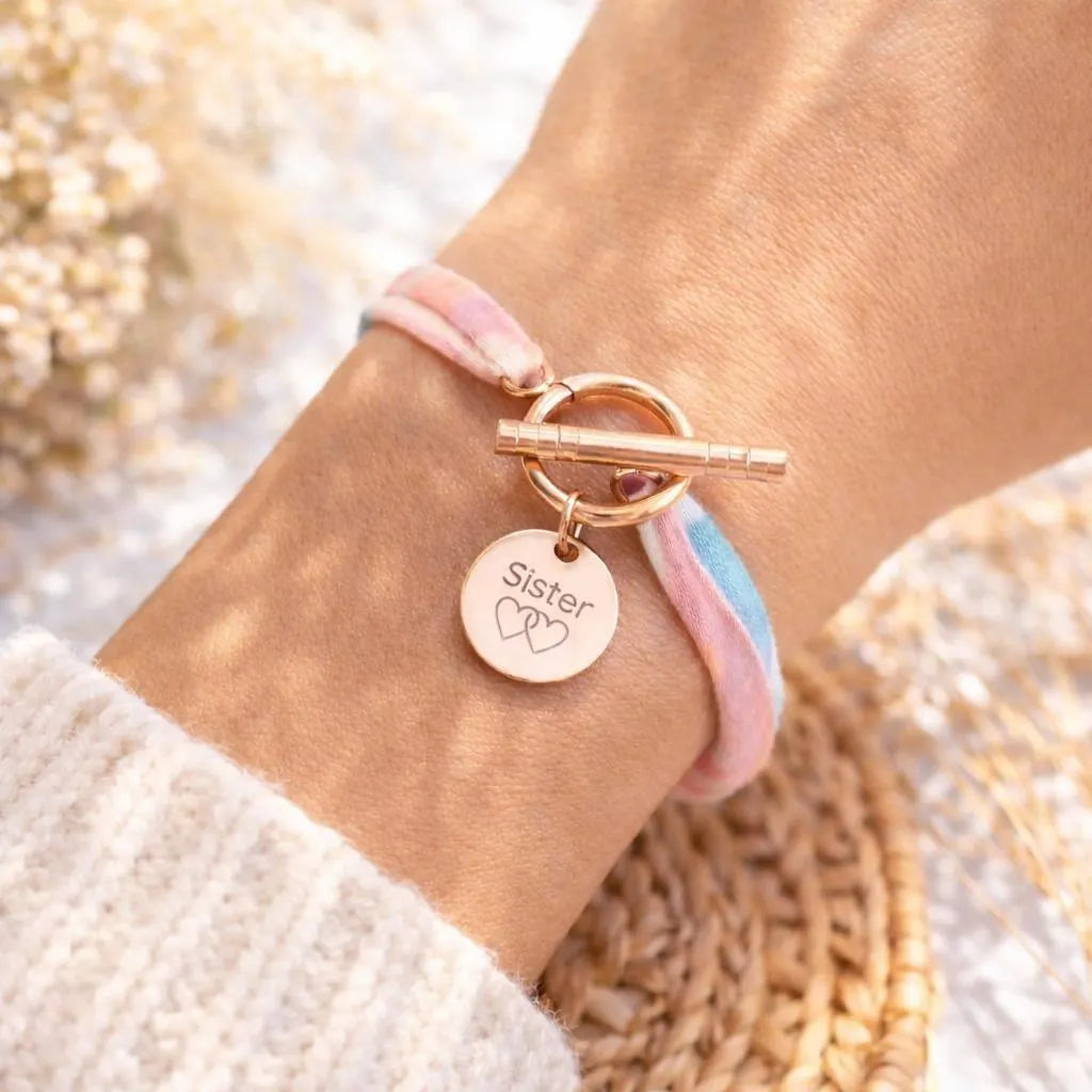 Annonce grossesse Marraine, Bracelet à personnalisé gravé Marraine liberty, Bracelet annonce naissance, Cadeau de demande Marraine