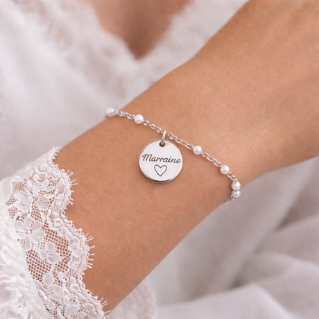 Annonce grossesse Marraine, Bracelet à personnalisé gravé Marraine, Bracelet annonce naissance, Cadeau de demande Marraine