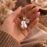 Bola de grossesse argenté lisse médaille à graver arbre de vie strass