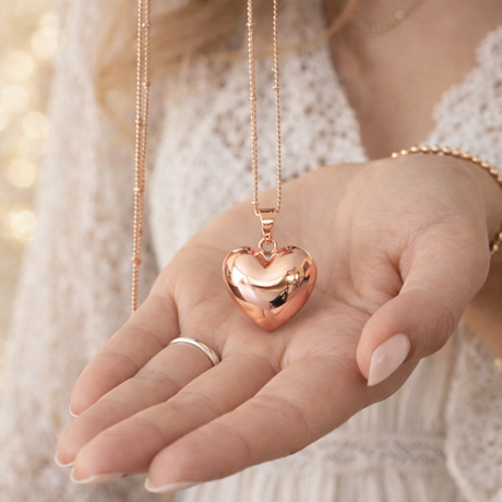 Bola de grossesse coeur or rose