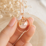 Bola de grossesse doré rose lisse breloque lune nacre empreinte anneau
