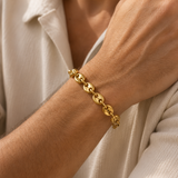 Bracelet Homme grain de café acier inoxydable