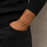 Bracelet Homme maille figaro acier inoxydable