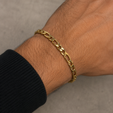 Bracelet Homme maille figaro acier inoxydable