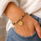 Bracelet Liberty chaîne personnalisé médaille gravée