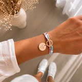 Bracelet Liberty personnalisé fermoir en T avec médaille gravée 