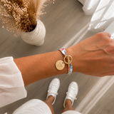 Bracelet Liberty personnalisé fermoir en T avec médaille gravée 