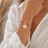 Bracelet Personnalisé Gravé en Acier Inoxydable fermoir en T