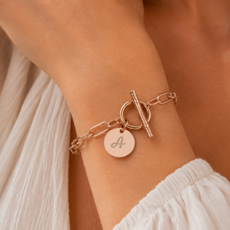 Bracelet Personnalisé Gravé en Acier Inoxydable fermoir en T 20