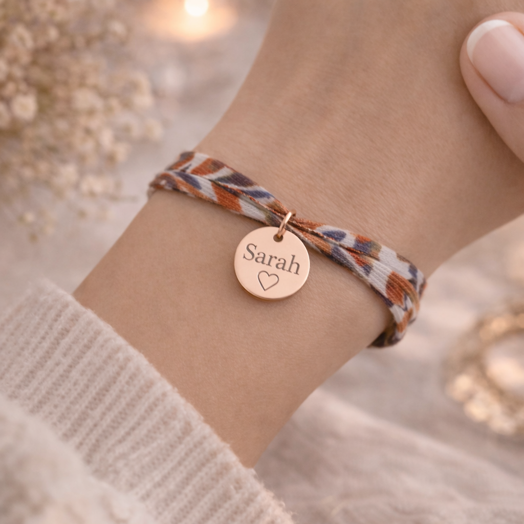 Bracelet liberty personnalisé gravé Veux-tu Devenir ma Marraine ? Bracelet d'annonce naissance, Bracelet de Demande Marraine