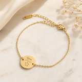 Bracelet personnalisé médaille gravée en acier inoxydable