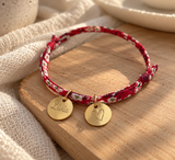 Bracelet liberty personnalisé plusieurs médailles gravées