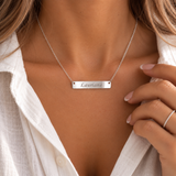 Collier personnalisé barre gravée prénom
