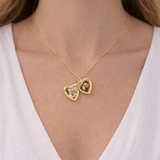 Collier photo personnalisé médaillon coeur à graver acier inoxydable