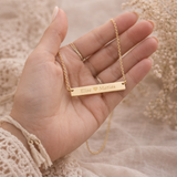 Collier personnalisé barre gravée prénom