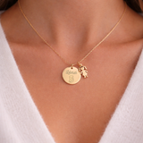 Collier personnalisé médaille gravée pendentif fille