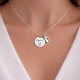 Collier personnalisé médaille gravée pendentif fille