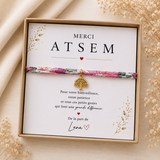 Cadeau ATSEM Personnalisé | Bracelet Liberty ATSEM | Merci ATSEM | Cadeau Fin d'Année Scolaire | Cadeau Crèche