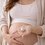 Bola de grossesse argenté lisse médailles initiales gravées Bola de grossesse argenté lisse médailles initiales gravées - Default Title | Creabibenval