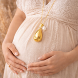 Bola de grossesse goutte doré lisse pendentif perle d'eau douce Bola de grossesse goutte doré lisse pendentif perle d'eau douce - Default Title | Creabibenval