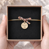 Bracelet liberty jonc personnalisé médaille gravée