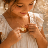 Collier Baptême personnalisé femme fille, médaille prénom, croix et Vierge Marie, cadeau baptême, acier inoxydable doré - argenté , coffret