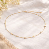 Collier croix avec strass en acier inoxydable