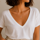 Collier lettre initiale personnalisé en acier inoxydable