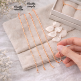 Bola de grossesse doré rose lisse breloque feuille perle quartz rose Bola de grossesse doré rose lisse breloque feuille perle quartz rose - Default Title | Creabibenval