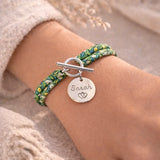 Bracelet liberty fermoir en T personnalisé médaille gravée Bracelet liberty fermoir en T personnalisé médaille gravée - Argenté | Creabibenval
