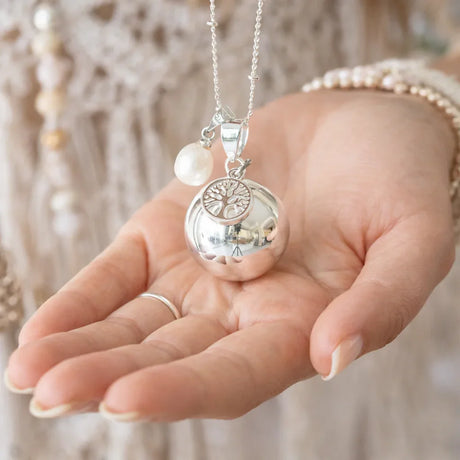 Bola de grossesse lisse breloque arbre de vie perle d'eau douce Bola de grossesse lisse breloque arbre de vie perle d'eau douce - Argenté | Creabibenval