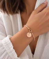 Bracelet jonc médaille gravée personnalisé médaille gravée