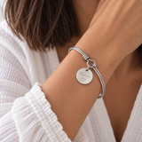 Bracelet jonc médaille gravée personnalisé médaille gravée