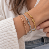 Bracelet jonc médaille gravée personnalisé médaille gravée