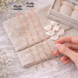 Bola de grossesse doré rose sablé breloques perle pierre du soleil pompon froufrou anneau