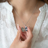 Collier photo personnalisé médaillon ovale acier inoxydable