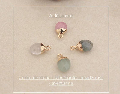 Bola de grossesse brossé or jaune breloque arbre de vie pierre aventurine