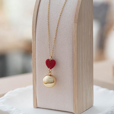Bola De Grossesse Lisse Or Jaune Coeur rouge