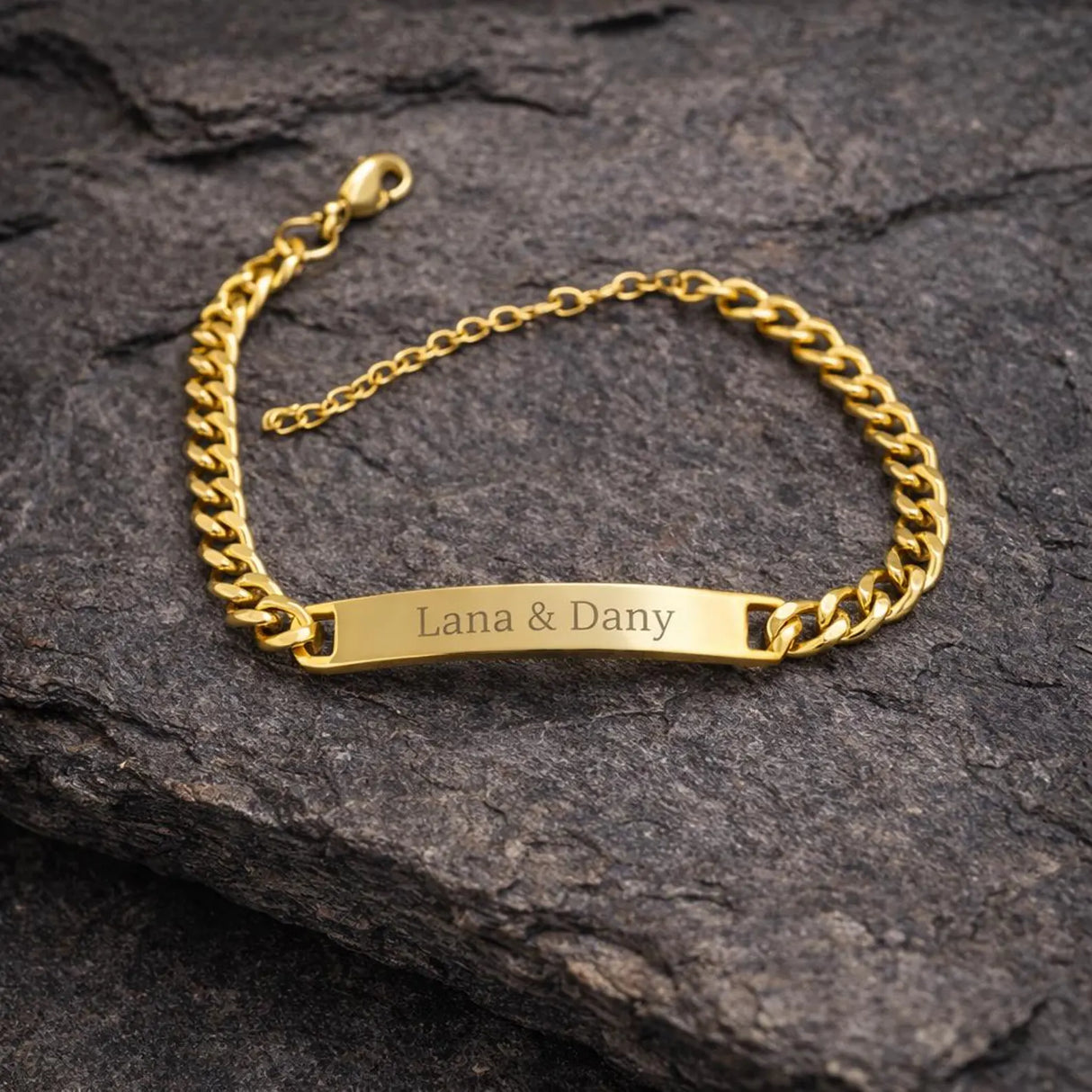 Bracelet gourmette personnalisé gravé Homme en Acier Inoxydable