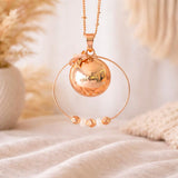 Bola de grossesse doré rose lisse anneau perle hématite breloque étoile
